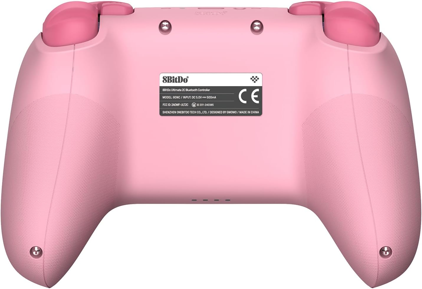 8Bitdo Ultimate 2C Hall Effect Joysticks Bluetooth Controller with Remappable L4/R4 Bumpers, 6-Axis Motion Control, Rumble Vibration and Turbo Function for Switch (Pink)