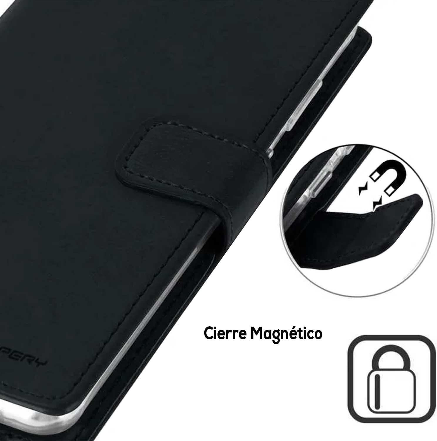 Mercury Goospery Blue Moon Diary Wallet Case for Iphone 14 Pro Max (6.7") - Black - Gold image number 5