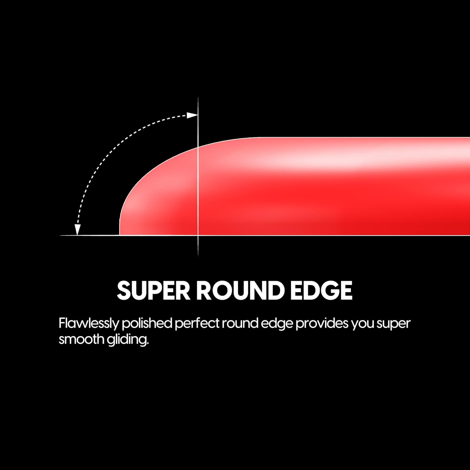 Pulsar Gaming Gears Superglide - Super Smooth Polished Surface Mouse Feet/Skates Made with Ultra Strong Flawless Glass Fast and Durable Sole for Logitech G Proxsuperlight (Red, 2), (LGSSGR2) - White image number 2