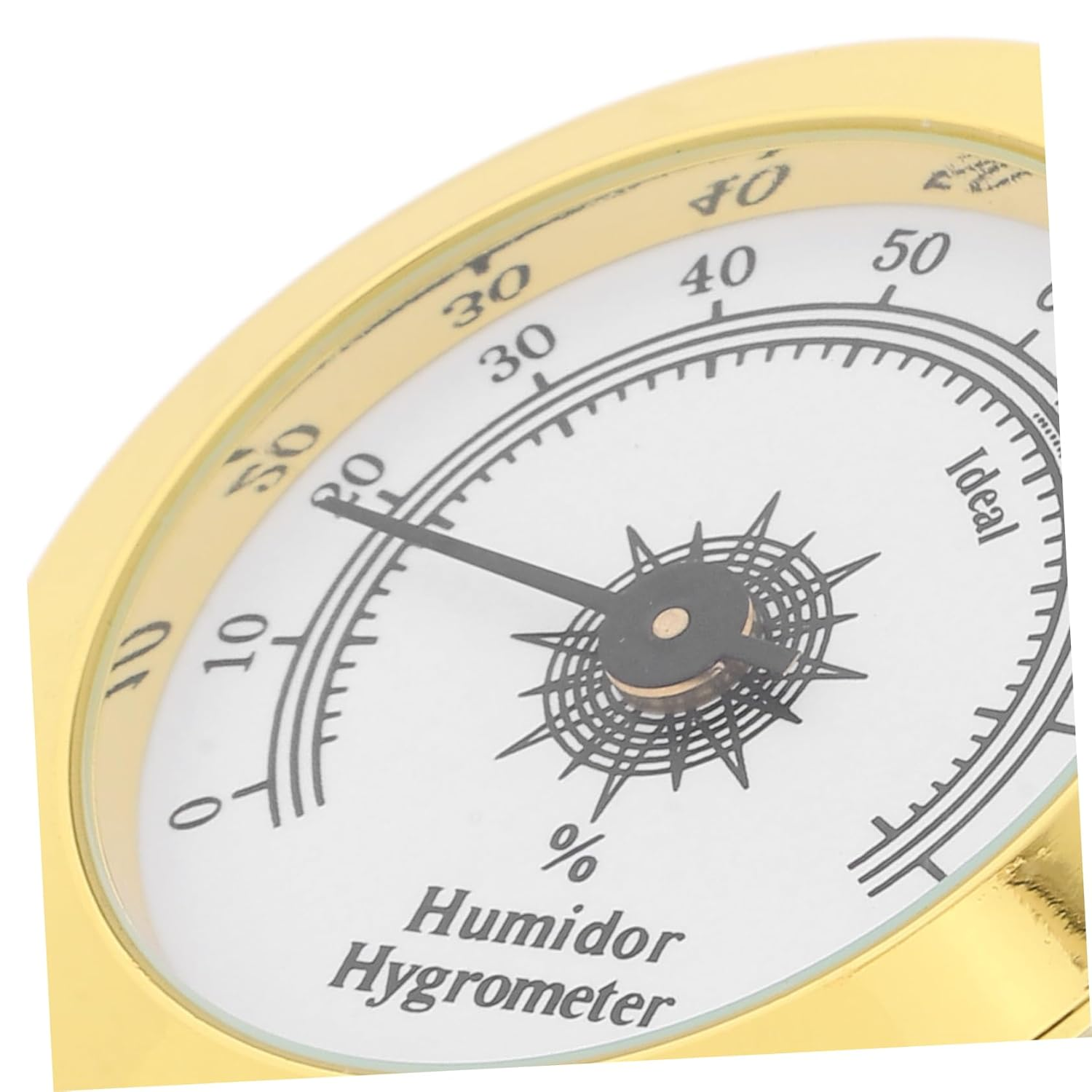 Tea Leaf Containers Humidor Hygrometer Metal round Analog Gauge Easy to Use for Cigar Boxes