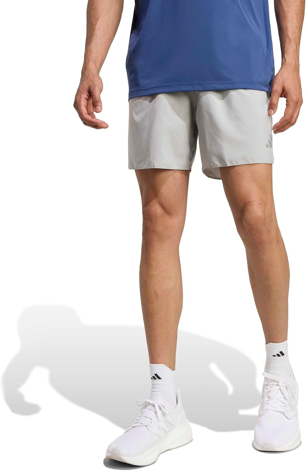 Adidas Men'S Shor QY036 Running Essentials Shorts, Medium Gray Heather (JZ7766) image number 2