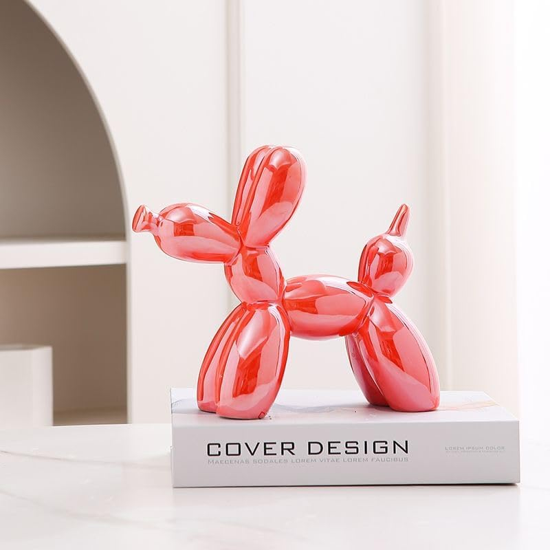 Resin Balloon Dog Sculpture,Creative Cute Animal Crafts Figurine Shaped Statue Art Sculpture Modern Desktop Ornament Decoration for Home Bedroom Living Room & Office Decor(Glod,8/ X8/ X3/) image number 5
