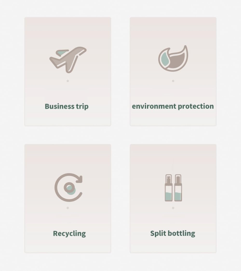 JOWILIN Clear Airless Fine Mist Spray Bottles, 2 Pcs 3.4Oz/100Ml and 2 Pcs 1.7Oz/50Ml Refillable Dispenser Container, Travel Size Empty Plastic Bottle for Perfume, Makeup Toner, Essential Oils, Hair image number 3