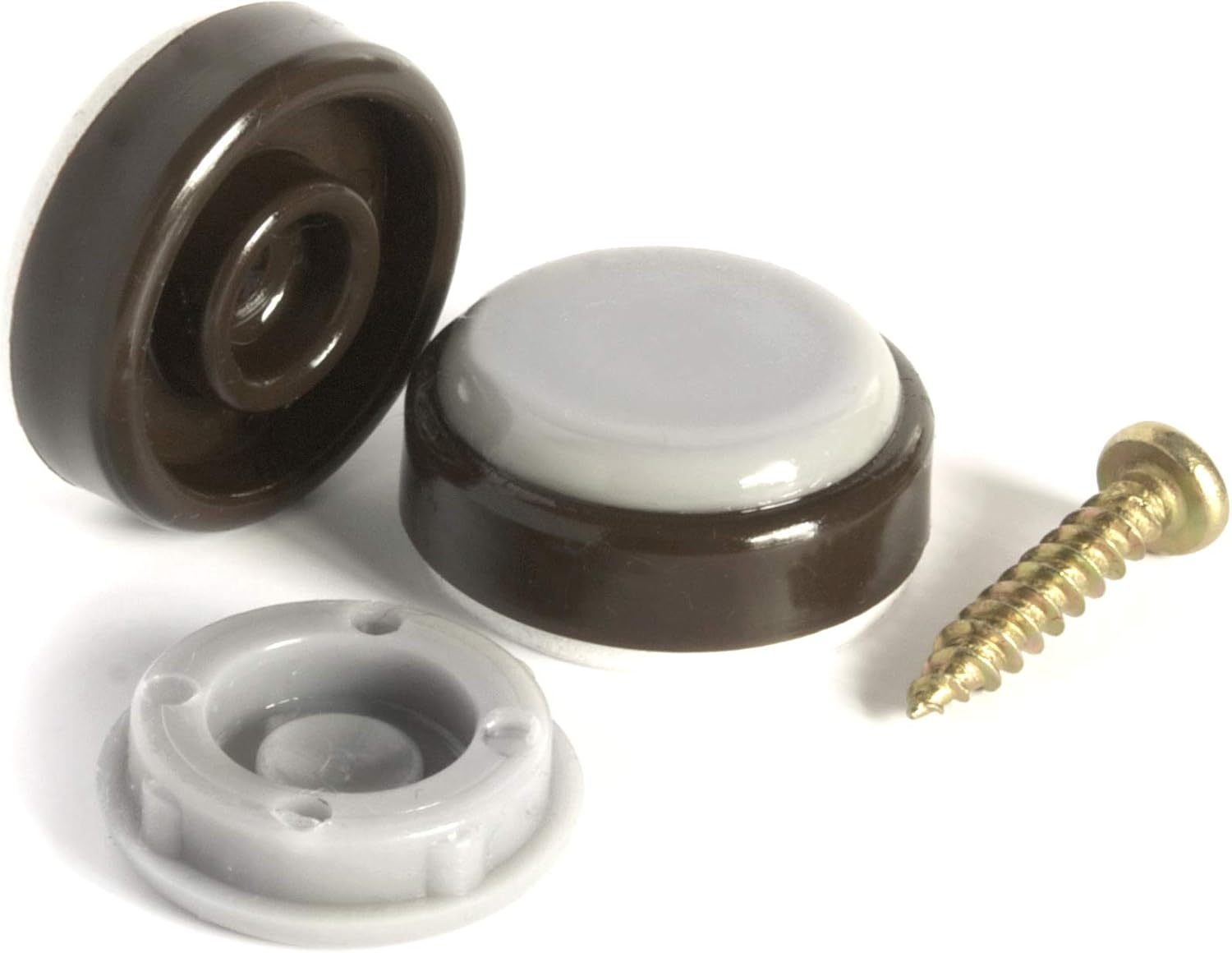 Slipstick CB255 1 Inch Floor Protector Chair Glides/Furniture Slider Feet (Set of 8) Self Stick or Screw on - Chocolate Brown - Caramel image number 6