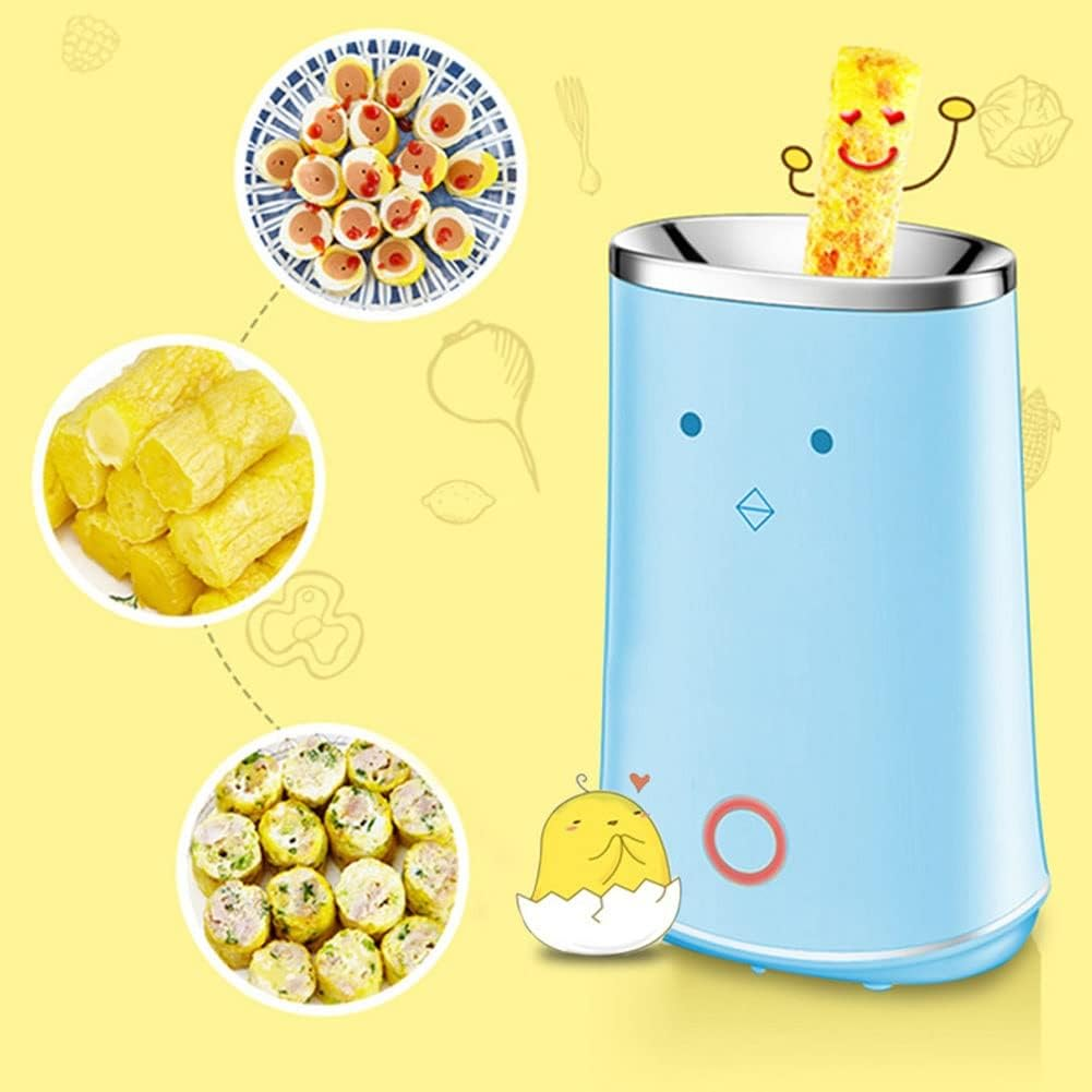 Electric Egg Roll Maker Egg Sausage Machine Omelette Machine Egg Boiler Vertical Nonstick Cooker Egg Cup DIY Breakfast Maker Kitchen Cooking Tool (Size : Double+100 Bamboo)