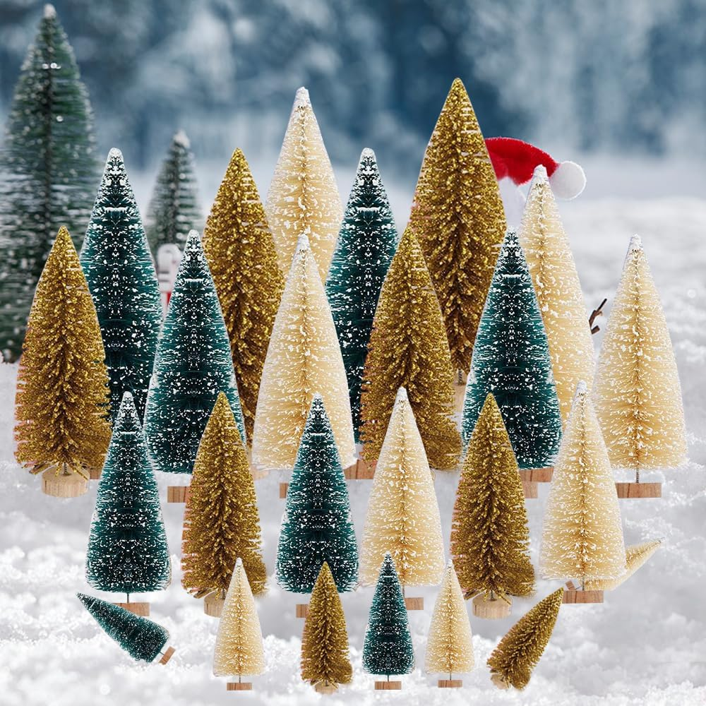 Yahpetes 24 Pcs Christmas Trees image number 2