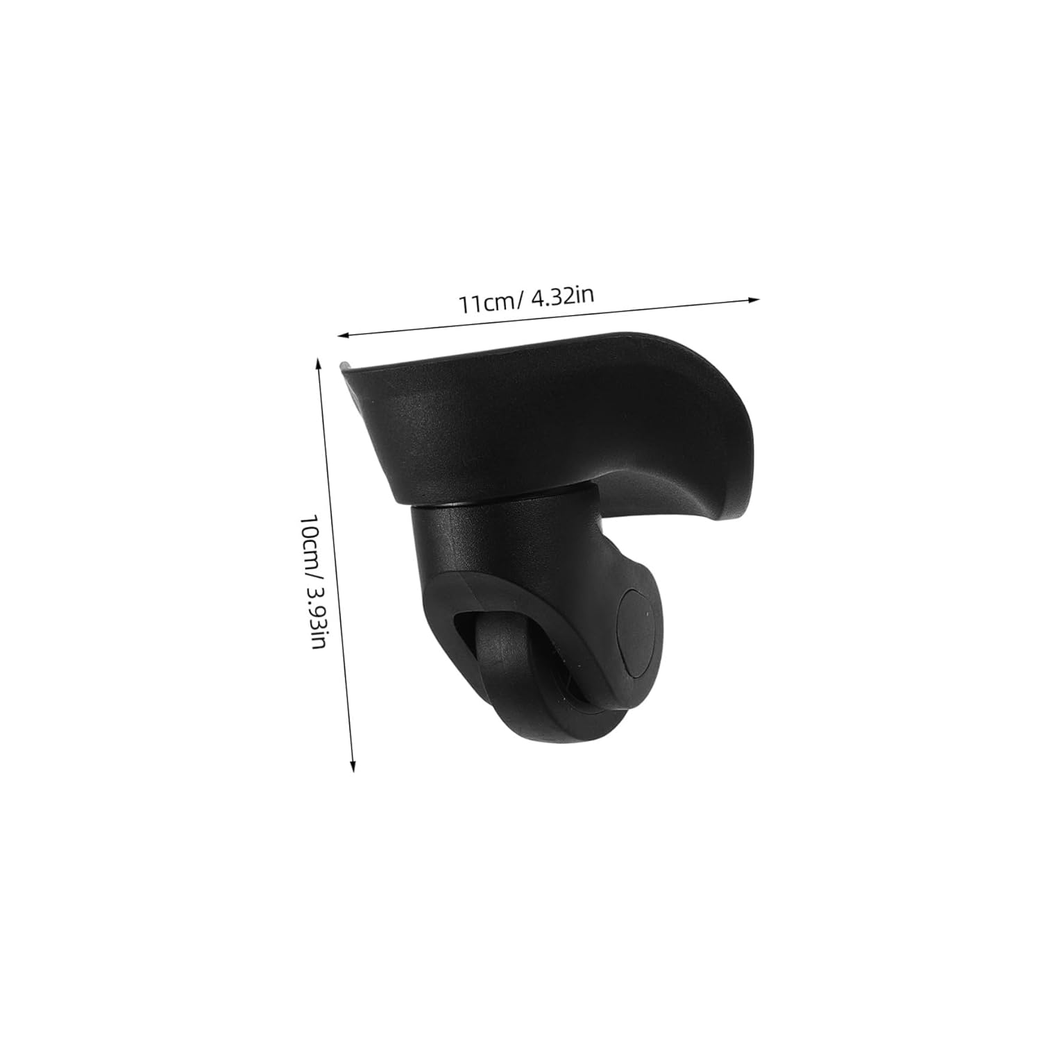 MOBUTOFU 2Pcs Luggage Universal Wheel Travel Kit Luggage Wheels Replacement Kit Universal Suitcase Wheels Luggage Wheel Replacement Universal Luggage Wheels Trolley Caster Black Abs image number 6