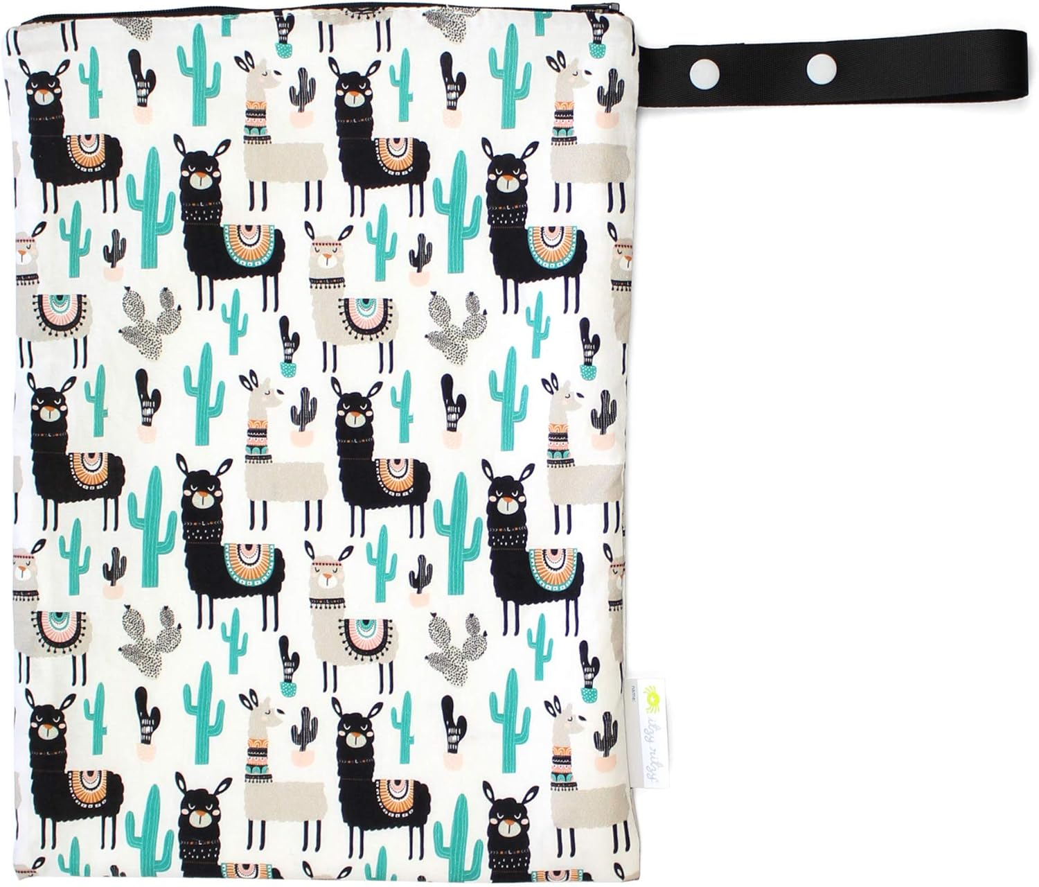 Itzy Ritzy Sealed Wet Bag with Handle &ndash; Wet Bag for Travel, Swimsuits, Cloth Diapers, Gym Clothes & Toiletries - Washable & Reusable with Water Resistant Lining - Measures 11&rdquo; X 14&rdquo; (Dinosaur)