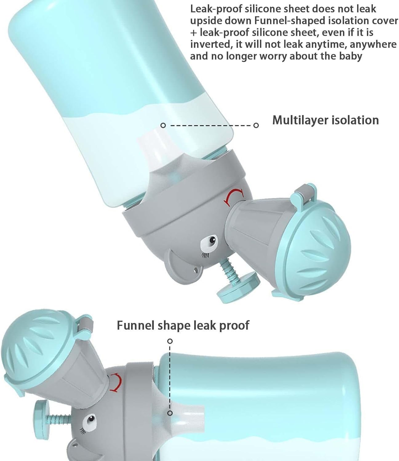 Portable Baby Urinal | Portable Urine Bottle for Kids | Baby Portable Potty Urgent Urinal Toilet for Car Travel And - Princess Style image number 5