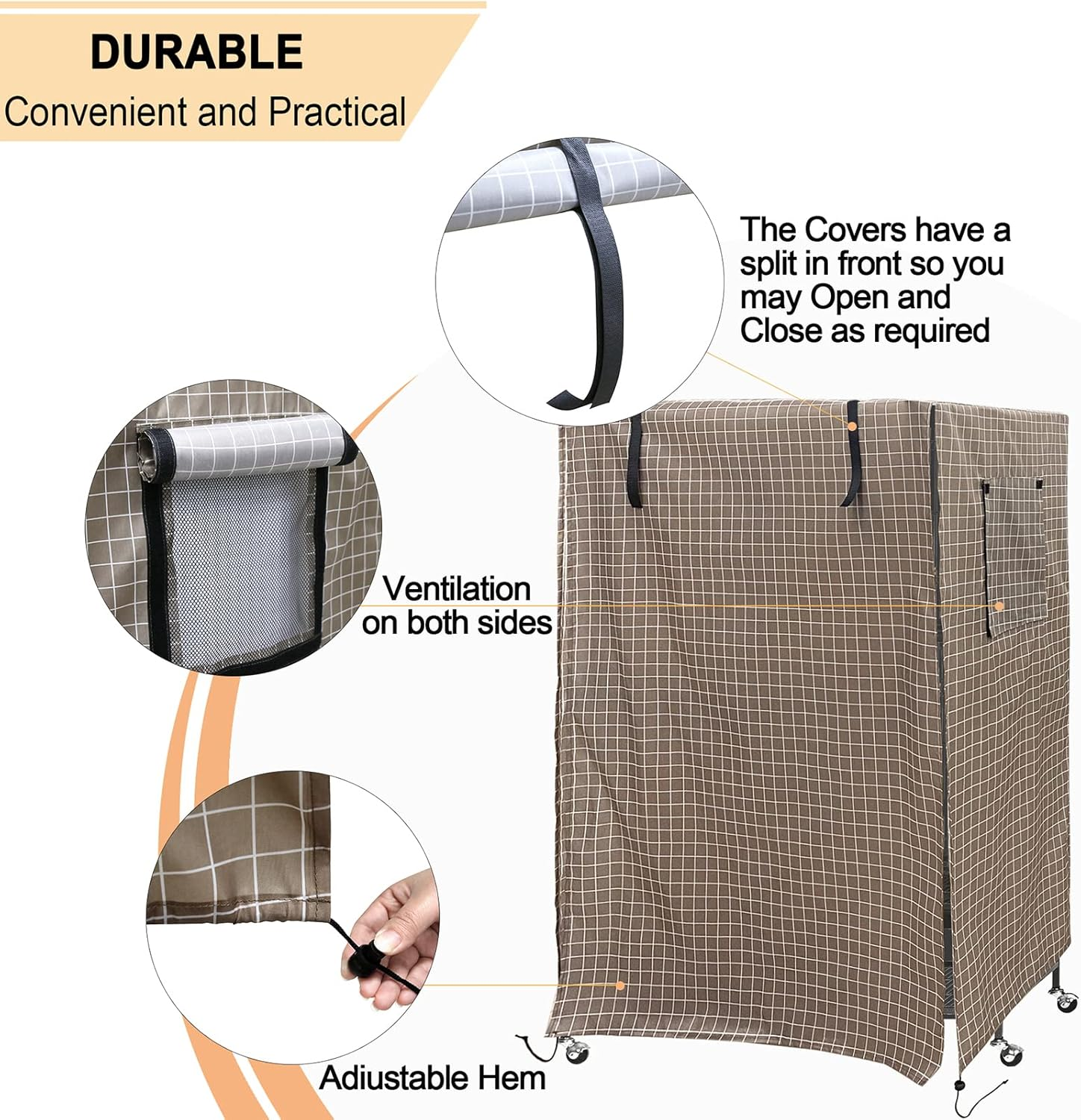 Birdcage Cover Night Birdcage Cover Sleep Helper for Brid Cage with Window Drawstring Bird Cage Waterproof Windshield Dust-Proof Parrot Cage Cover Breathable Washable Birds Cage Seed Catcher GTRH image number 5