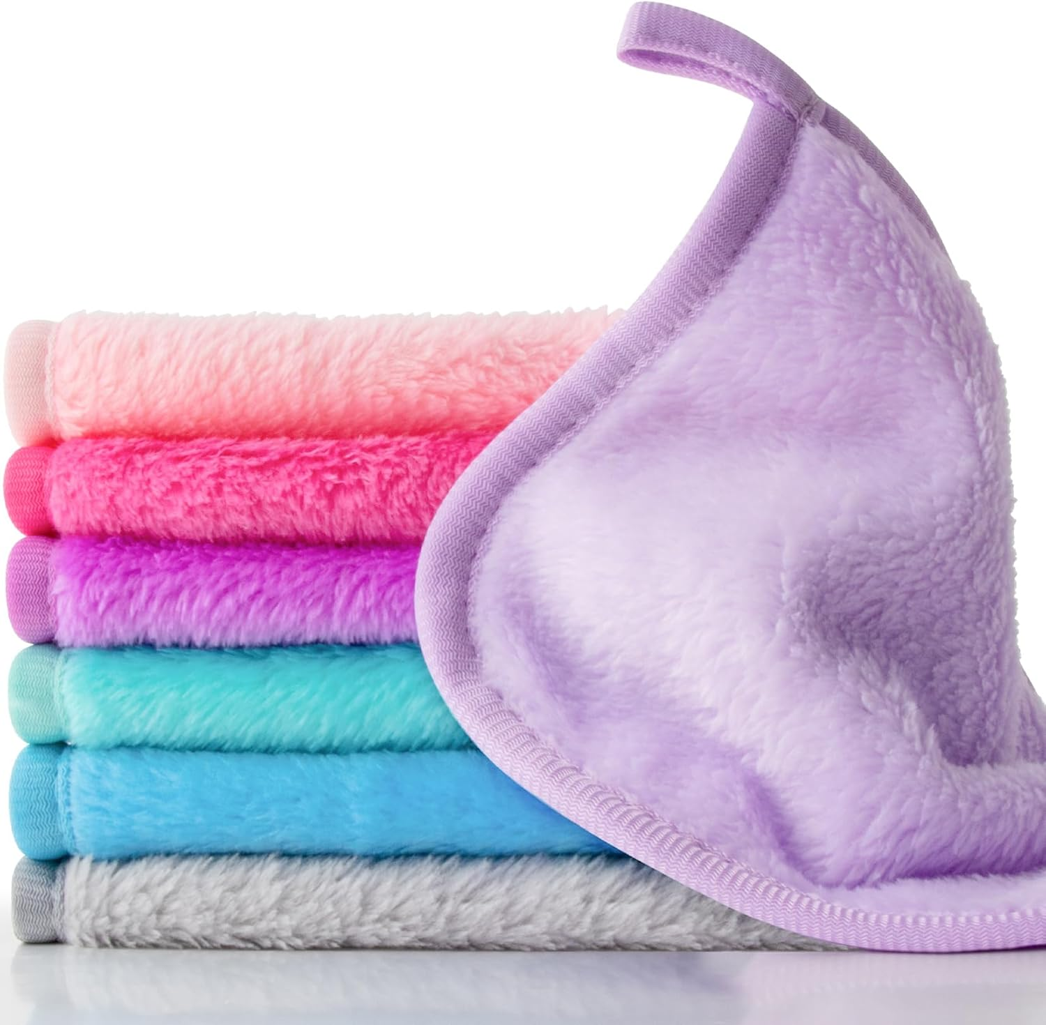 Sukh 8PCS Makeup Remover Cloth - Reusable Microfiber Face Wash Cloth for All Skin Types image number 3