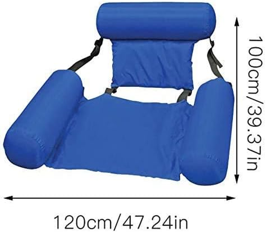 Pool Floating Chair Hammock , Inflatable Water Hammock Swimming Pool Floating Chair, Foldable Dual-Use Fabric Covered U-Seat, Water Play Lounge Chair Floating Bed Sofa image number 1