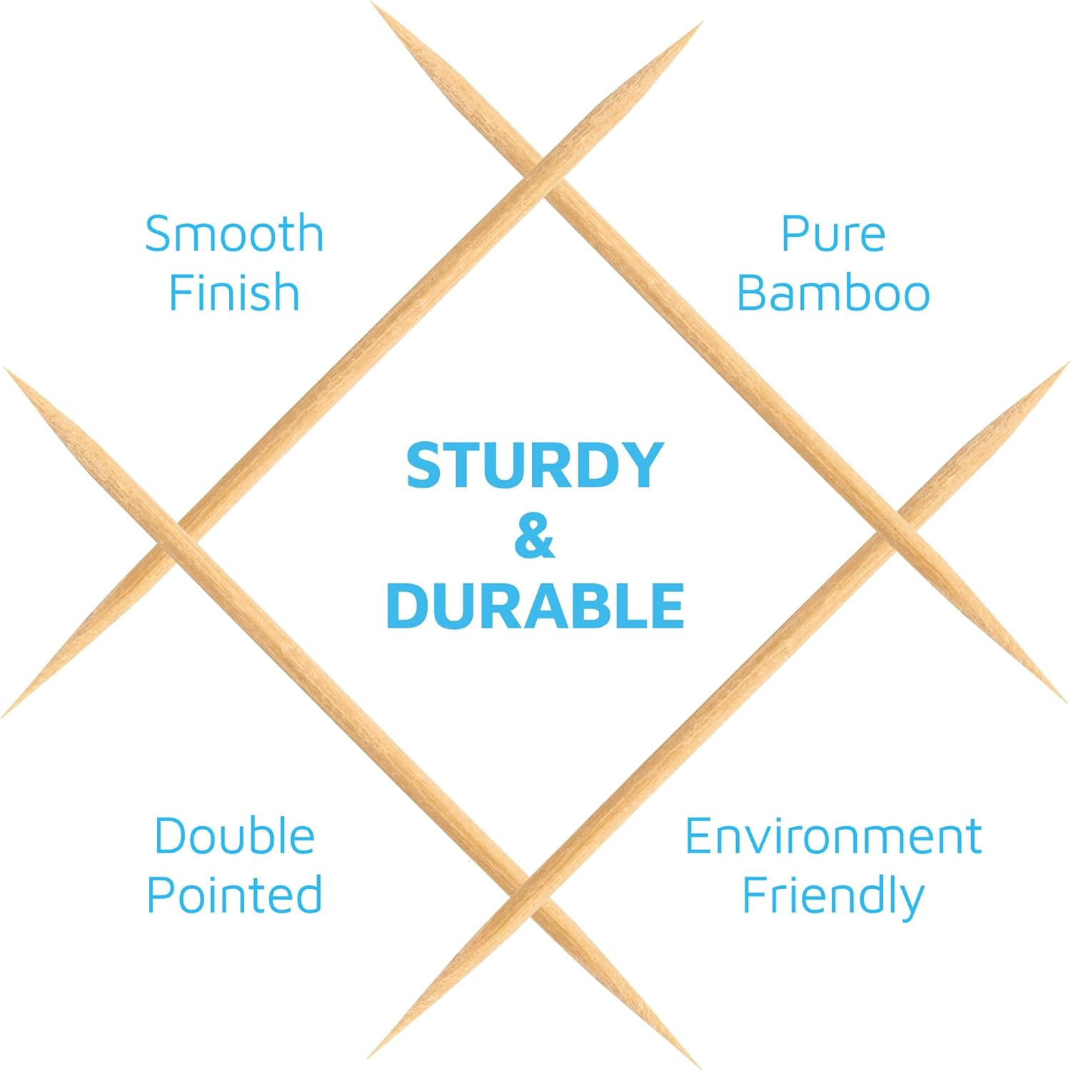 Montopack Bamboo Wooden Toothpicks (Individually Paper Wrapped - 1000 Pieces) image number 2