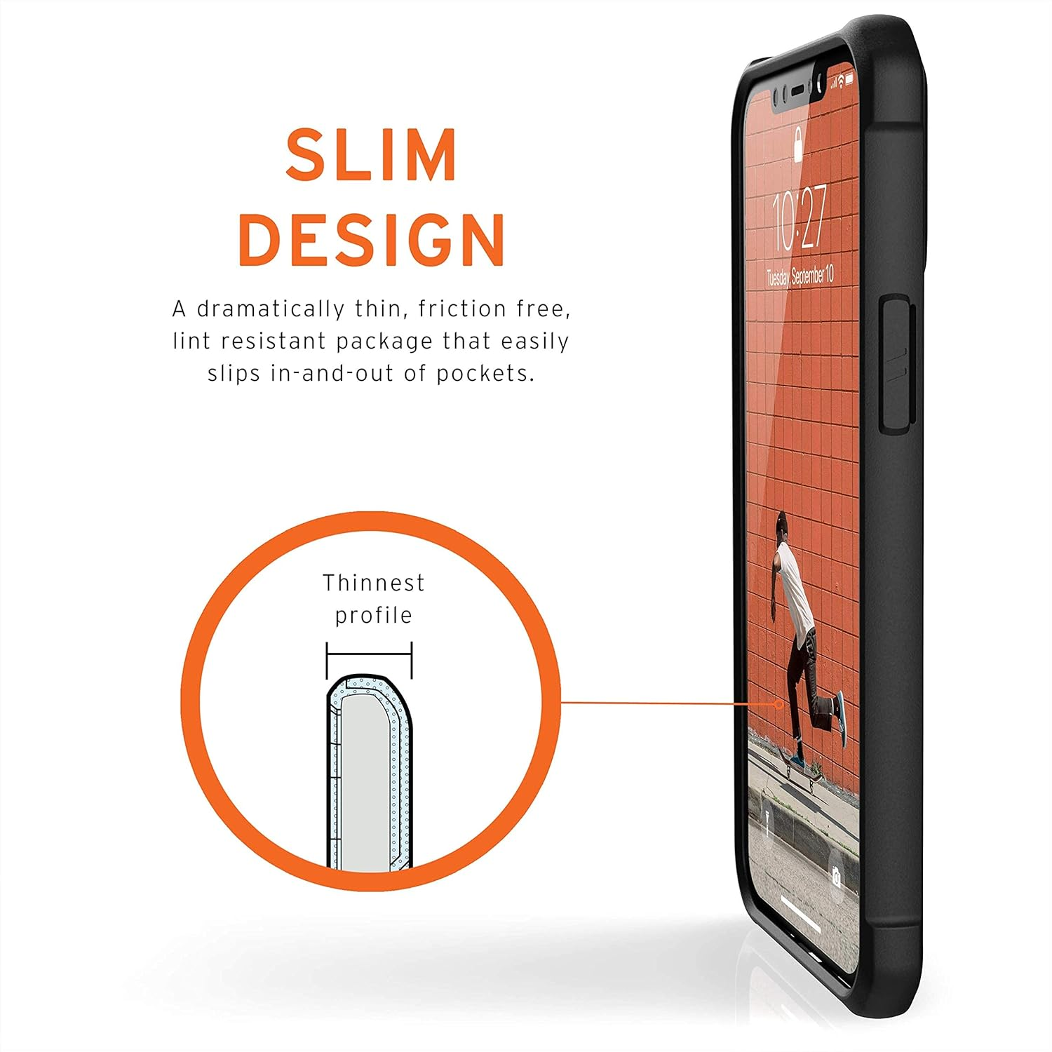 UAG Metropolis Lite Series Phone Case for Iphone 12 Pro Max, SATN ARMR Black image number 1