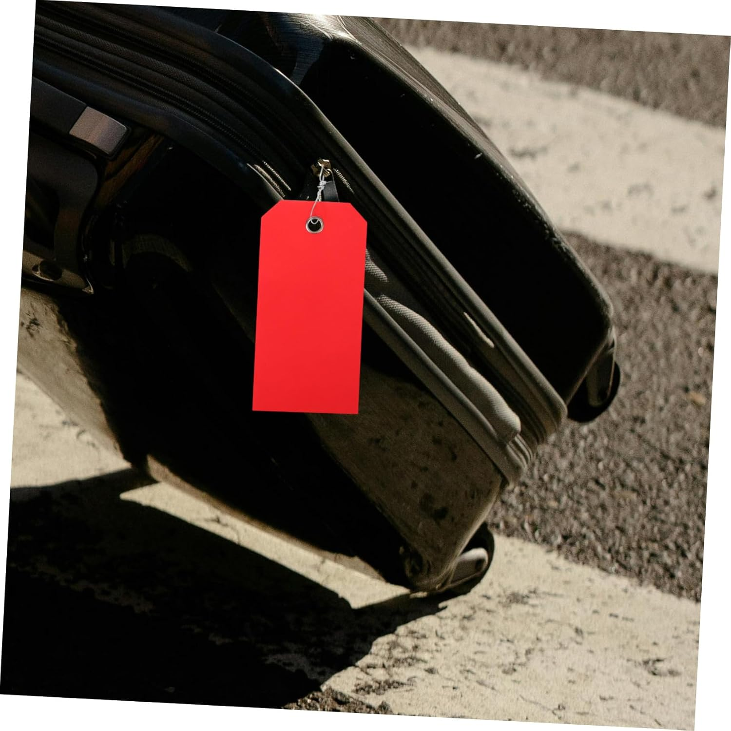 GARIOUANS 100Pcs Writable Blank PVC Shipping Tags with Metal Wire Ties Plastic Luggage Identification Labels for Travel Suitcases Backpacks Inventory and Cable Tagging Reusable and Easy To image number 1