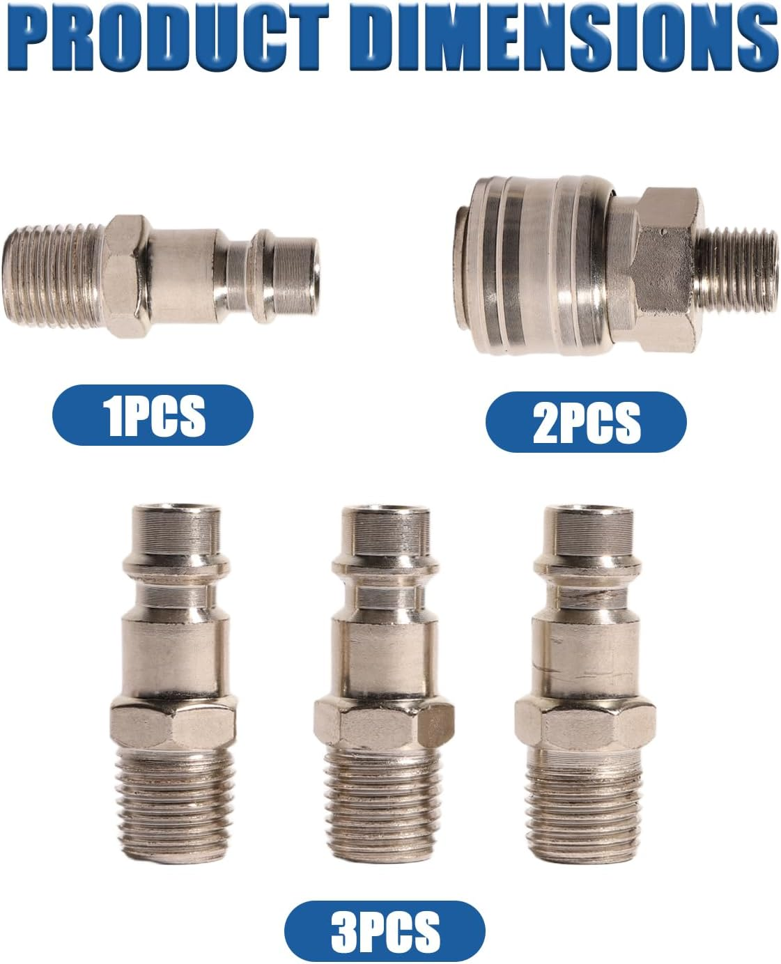 Water Separator for Air Compressor Filter Kit AF200 1/4 Inch with 4 Quick Connectors Teflon Tape for Pneumatic image number 4