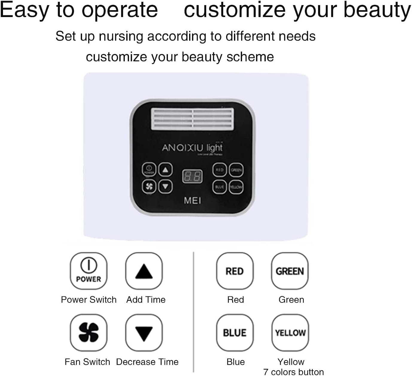 7 Color Light LED Face Mask Facial Skin Care Machine Beauty Salon Equipment Multifunctional Facial SPA Device image number 3