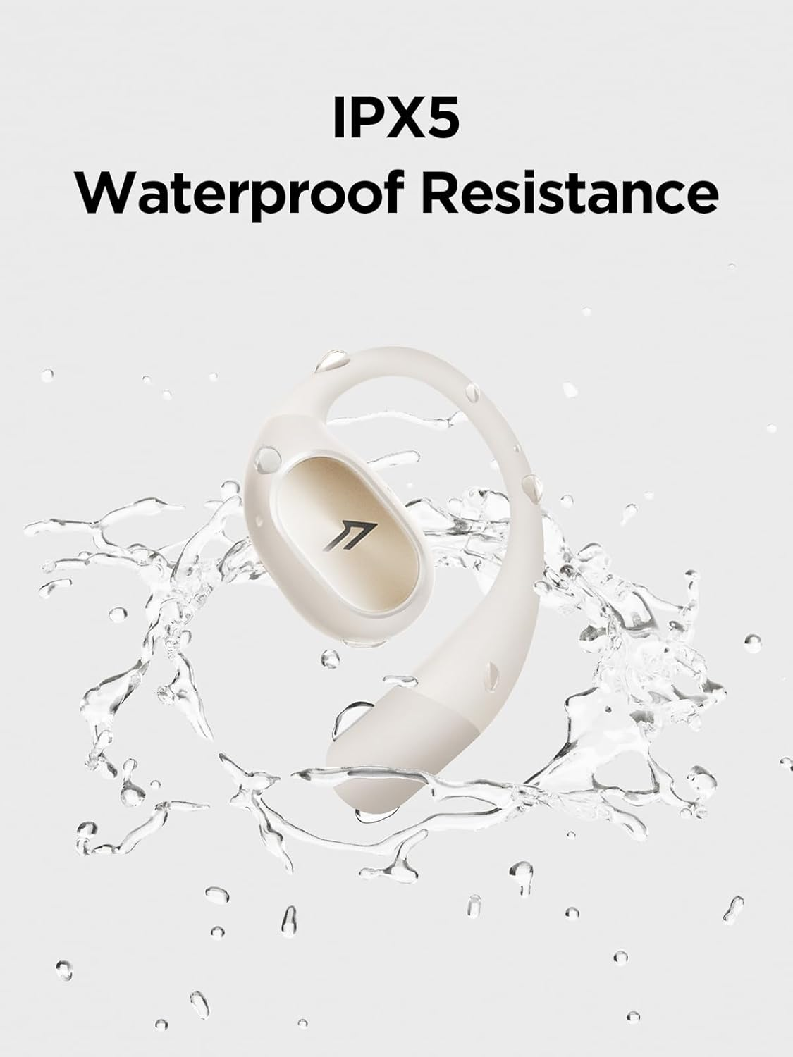 1MORE S31 Open Ear Earbuds, Bluetooth 5.3 Headphones, Sports Earbuds Split Design with Ear Hooks, Wireless Earbuds with 4 Microphones for Clear Calls, 8.2G Lightweight Earphones, IPX5, EQ, 30H (White) - White image number 6