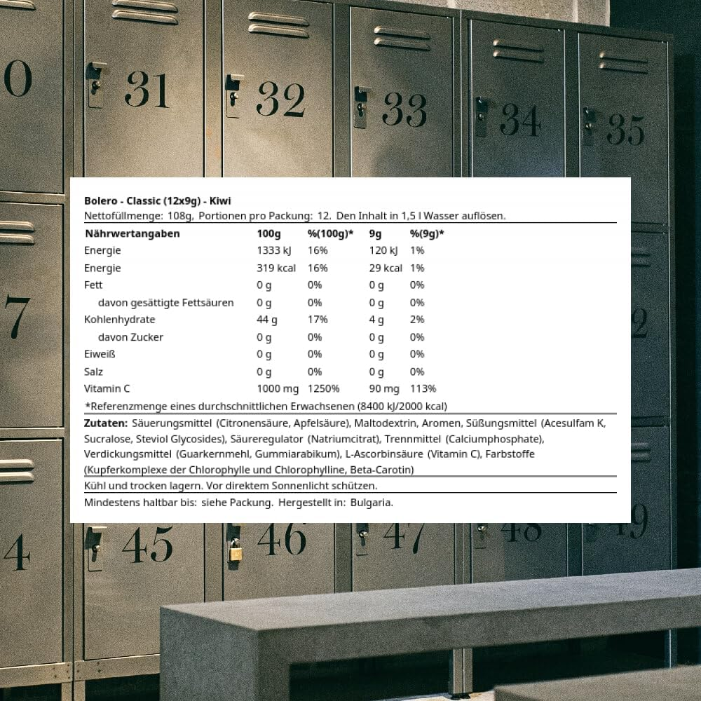 Bolero Kiwi Fruit Flavoured Drink Powder 12 Sachets image number 1