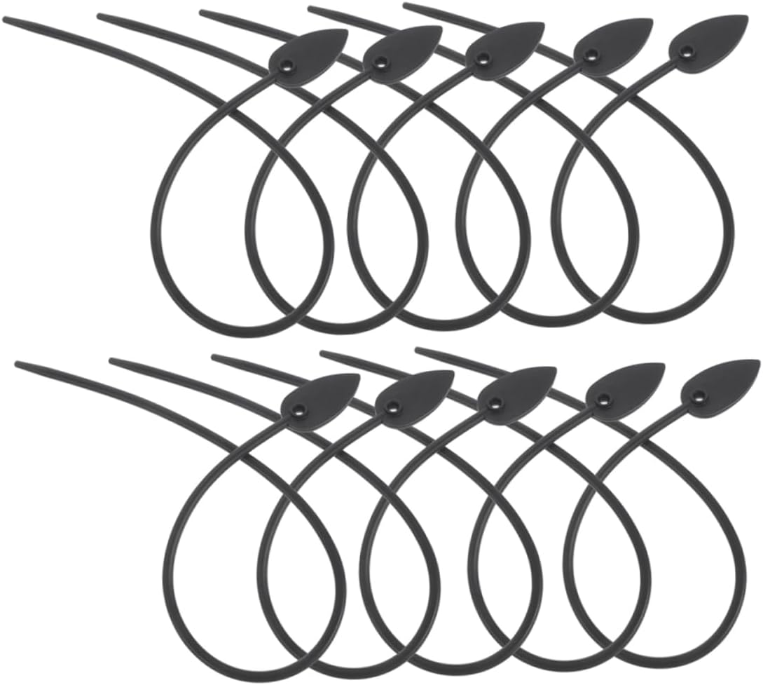 BEBEMOKO 20Pcs Black Silicone Plant Ties for Garden and Floral Wire Plant Fixing Tool, Flexible Twist Ties for Vegetable and Flower Stem Support, Reusable Gardening Straps for Home image number 5