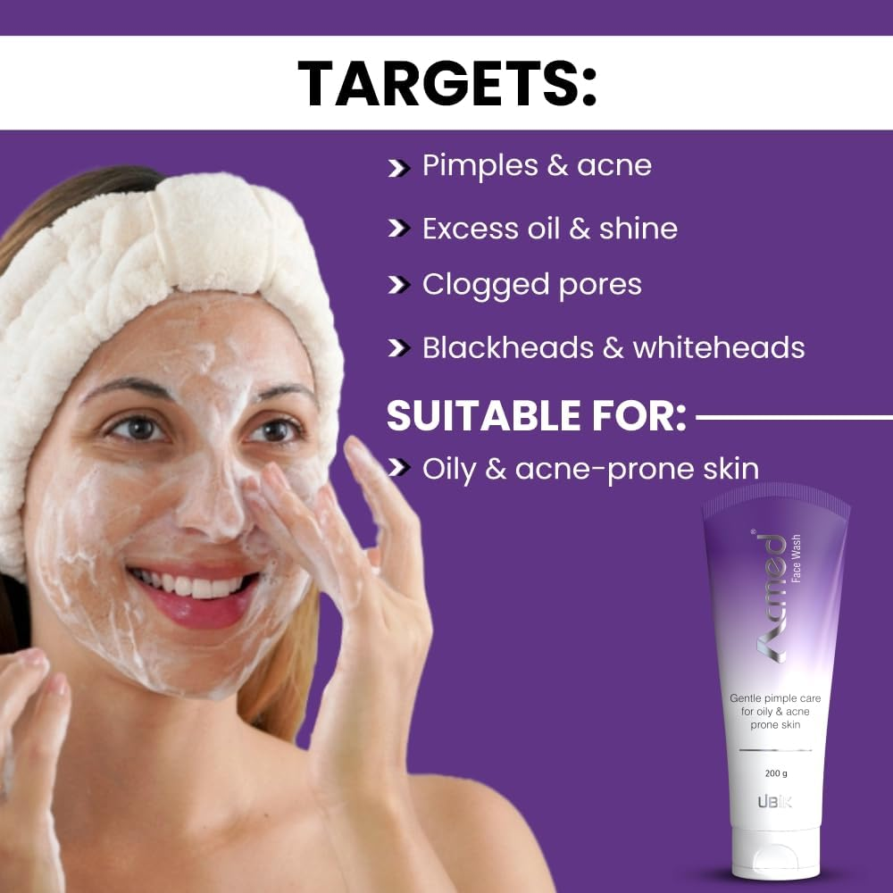 Acmed Pimple Care Face Wash for Acne Prone Skin (200Grams) : Pack of 01 image number 3