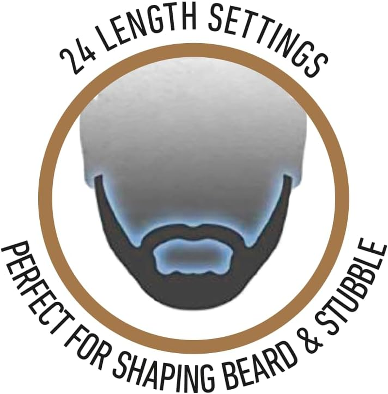 Conairman Pro Metal Series Beard & Stubble Trimmer &ndash; 100% Waterproof, 24 Motorised Length Settings, Lithium Power, 90Min Cordless Use, Quick Charge, Flex Head, LED Display, Travel Lock image number 5