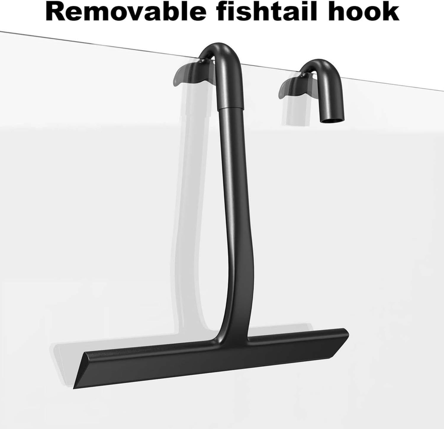 Silicone Shower Squeegee Streak-Free Glass Wiper & Floor Scraper with Fishtail Hook | Multi-Purpose Cleaning Tool for Aussie Bathroom, Windows & Home (22X21Cm) image number 3