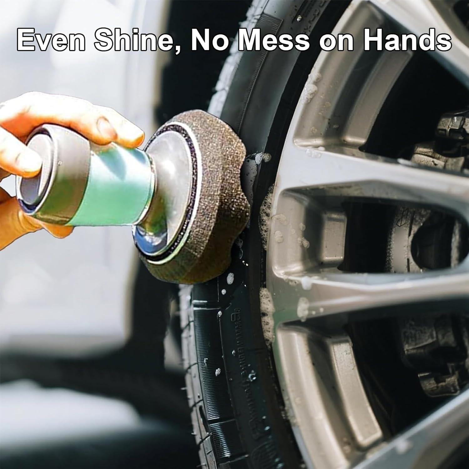 Flow Tire Shine Applicator &ndash; Reusable Tire Dressing Tool for Even, Streak-Free Shine, Easy & Mess-Free, Perfect for Car & Truck Tires