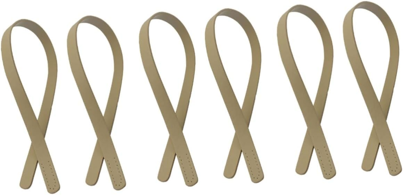 TEHAUX 4Pcs Pu Leather Bag Strap Replacement Handbag Belt for Women Ladies DIY Tote Bag Strap Porous Handstitch