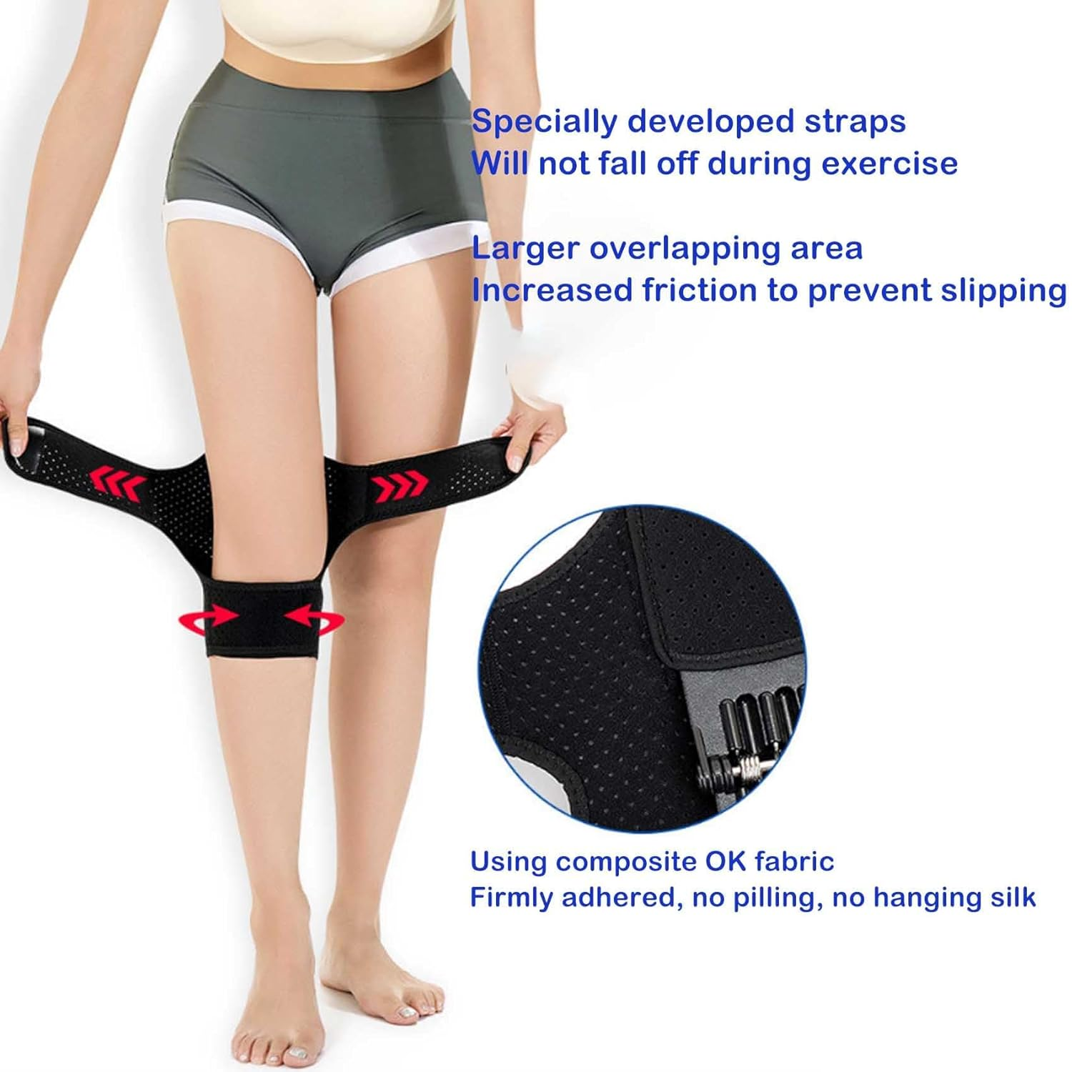 Knee Assistive Device, Knee Protection Booster, Kneebooster Brace Joint Support Spring Stabilizer, Adjustable Spring Loaded Kneebrace for Reduces Pressure on the Joint (Black, 1Pcs) image number 6