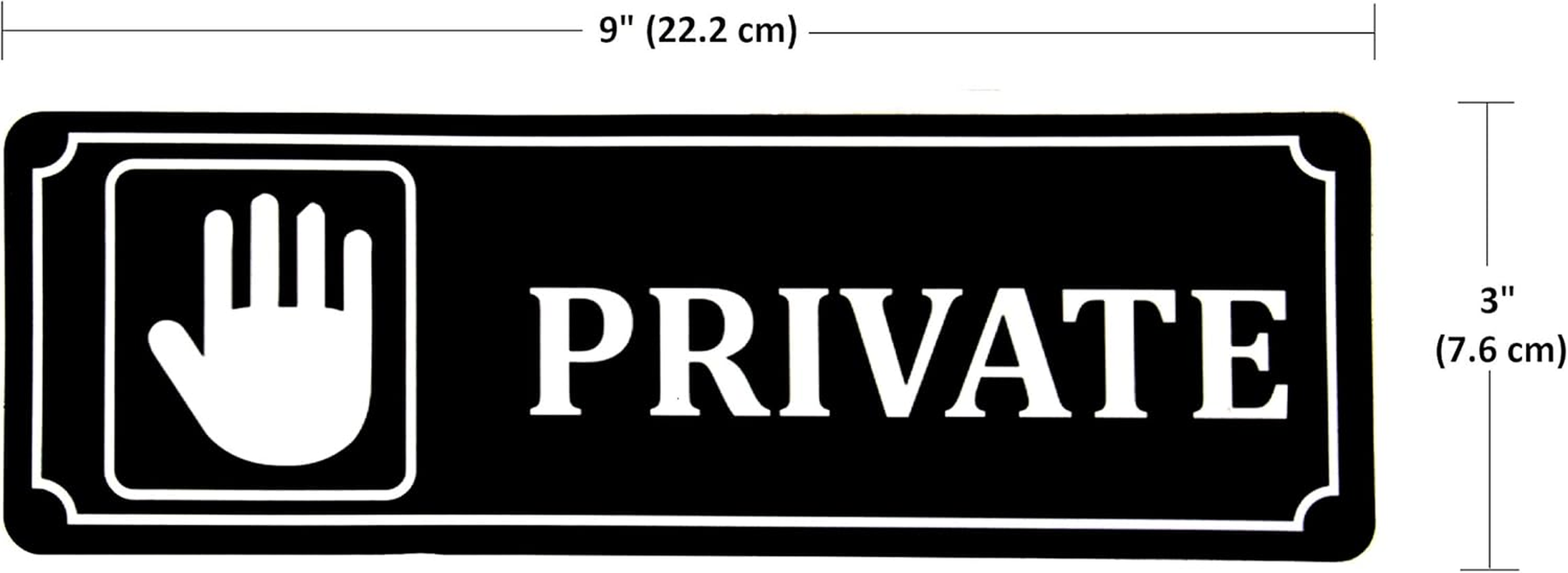 Esplanade Private Entry Restricted Sign Sticker Decal - Easy to Mount Weather Resistant Long Lasting Ink Size (9" X 3")