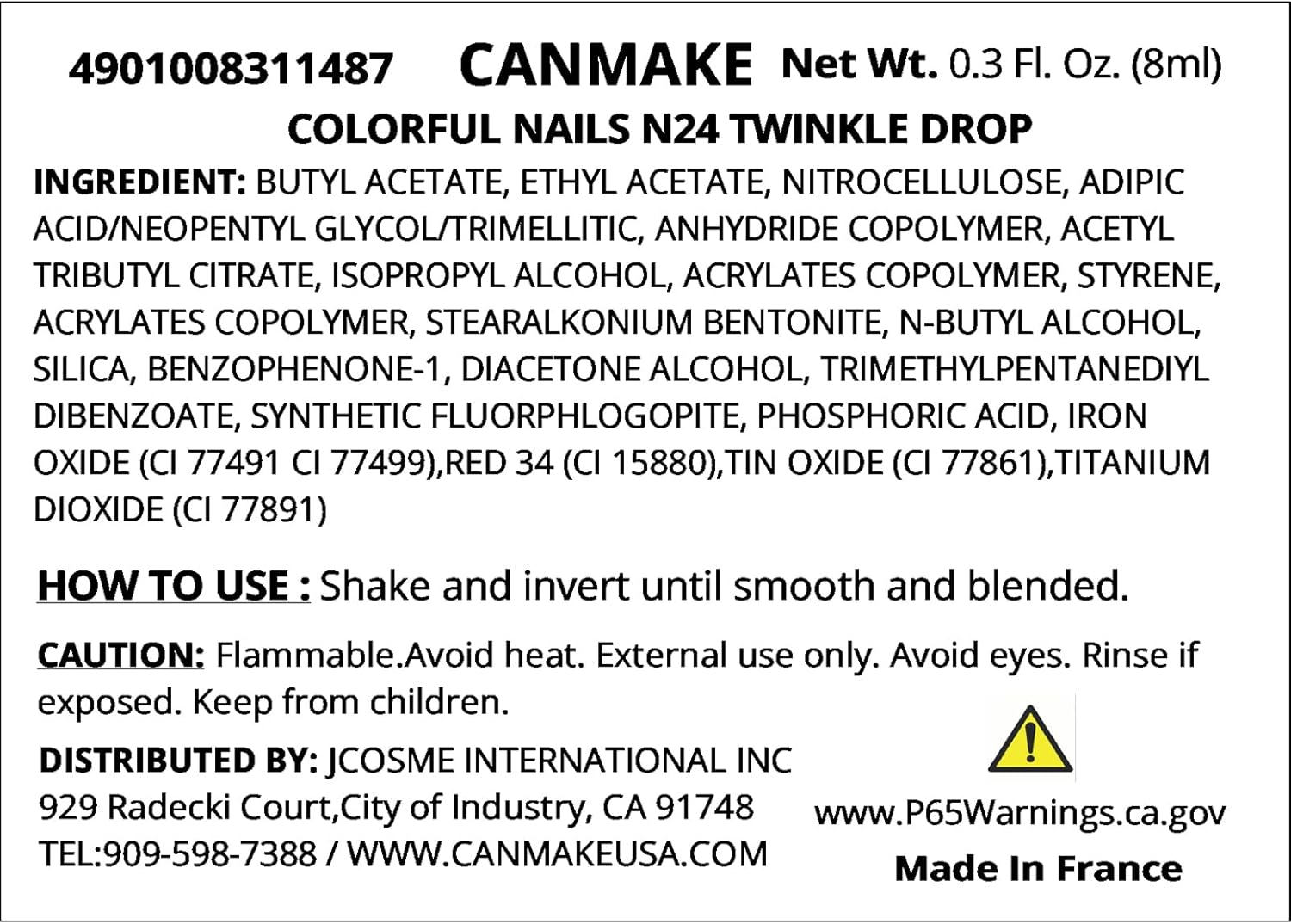 Canmake Colorful Nails N24 Twinkle Drop image number 5