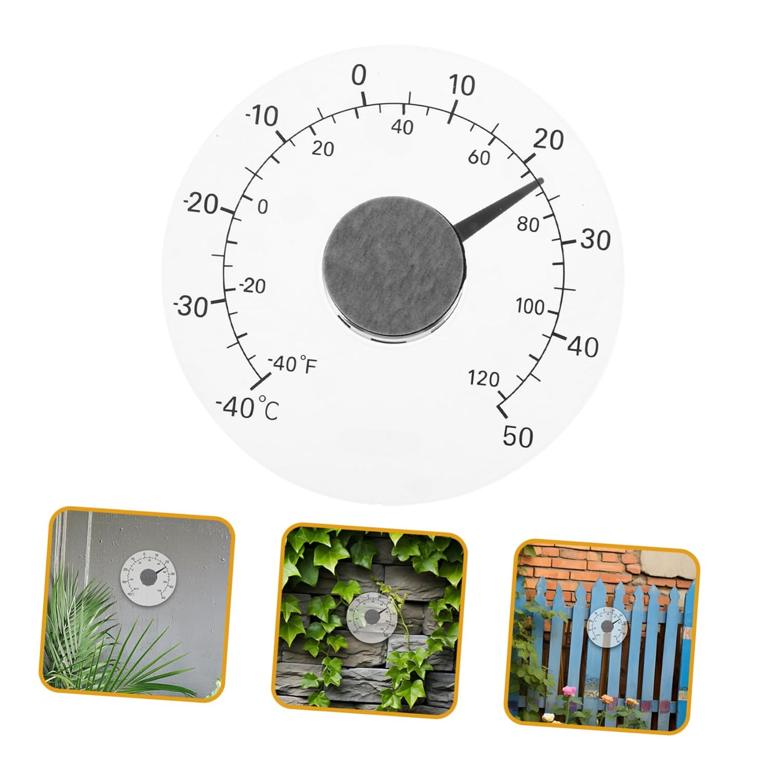 Homoyoyo Window Thermometer for Indoor and Outdoor Use Display Greenhouse Thermometer Professional Portable Temperature Gauge for Home Nursery and Garage