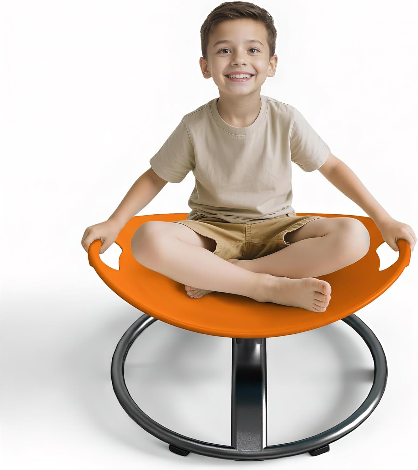 Sensory Swivel Chair for Children, Sensory Spinning Chair for Autistic Kids with Grips (Blue)