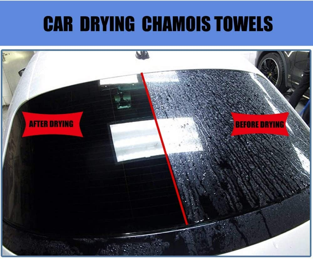 Car Nature Chamois Drying Towel 60X90Cm Natural Chamois Washing Cloth for Car Leather Super Absorbent Leather Cleaning Towel Wipes 6.5 Sq Ft image number 6