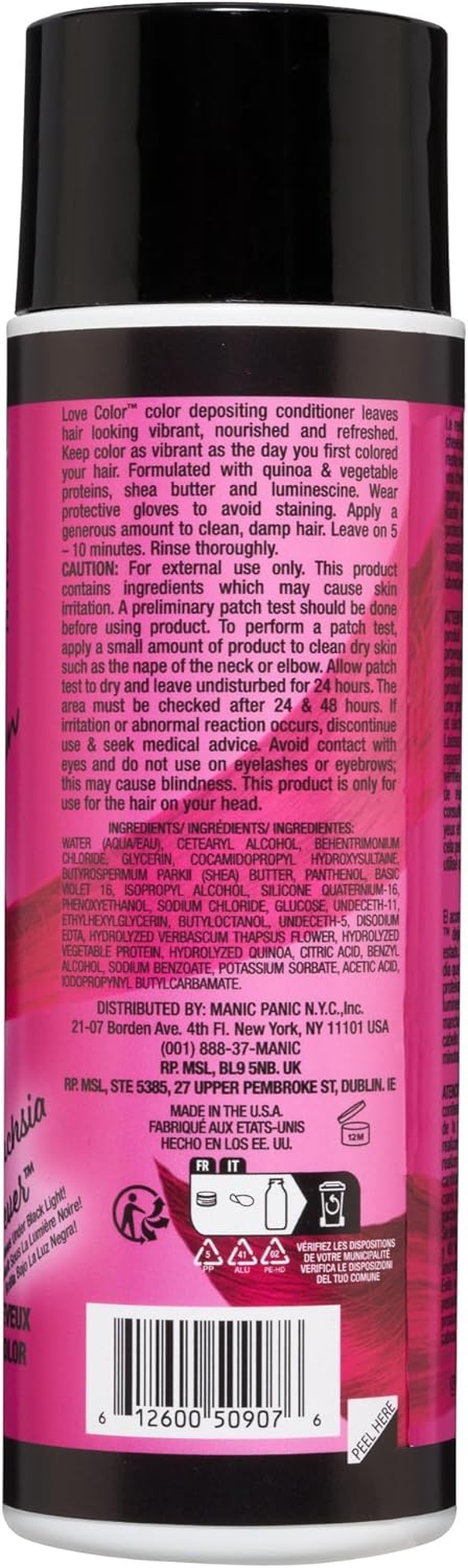 Manic Panic - Fuchsia Fever Love Colour Depositing Conditioner - 236Ml image number 1