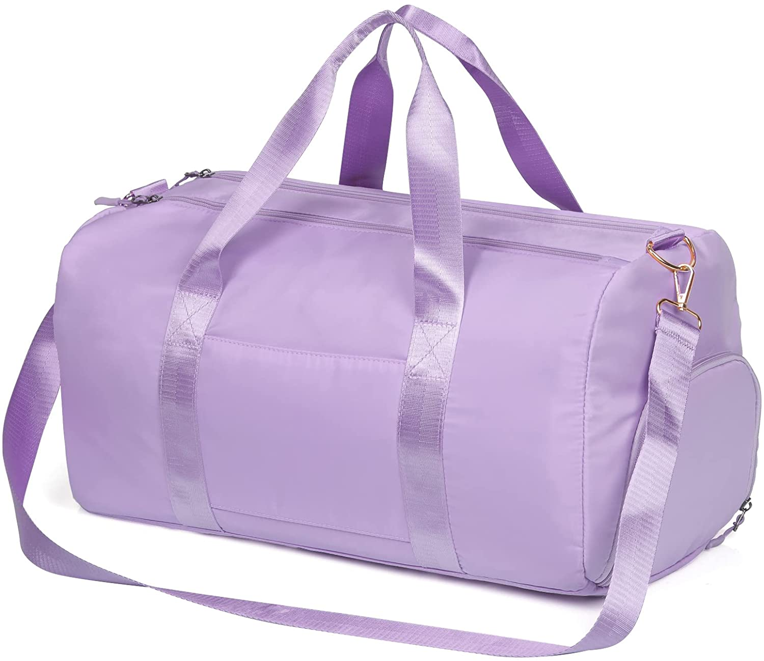 MABROUC Duffle Bag for Women, Sports Duffel Bag for Gym with Wet Pocket & Shoe Compartment, Overnight Weekender Travel Bag, Darkblue, Medium, Duffle Bag