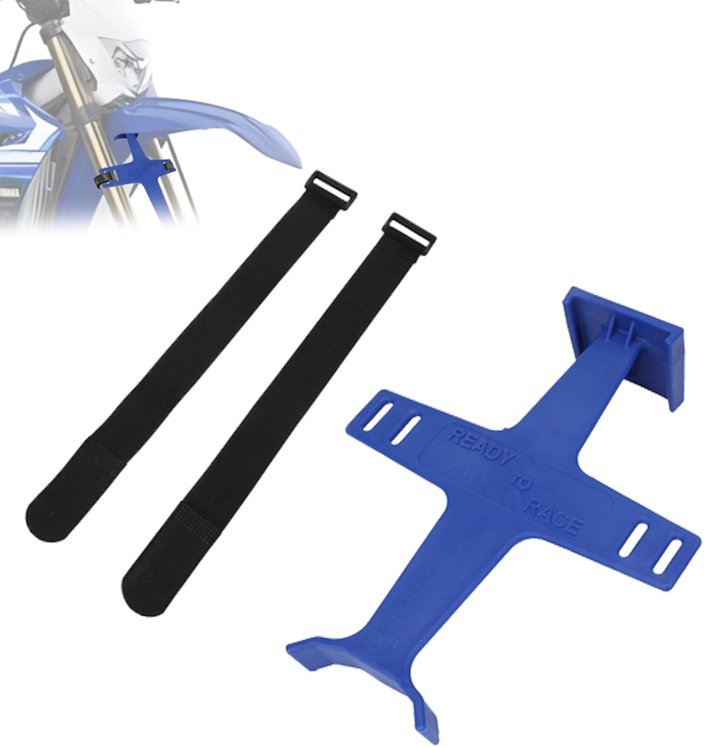 Universal Motorcycle Fork Saver,11.2 Inches Fork Support Brace Suspension Guard Protector with 2 Velcro Straps for Dirt Pit Bike Motocross Enduro Supermoto Blue image number 4