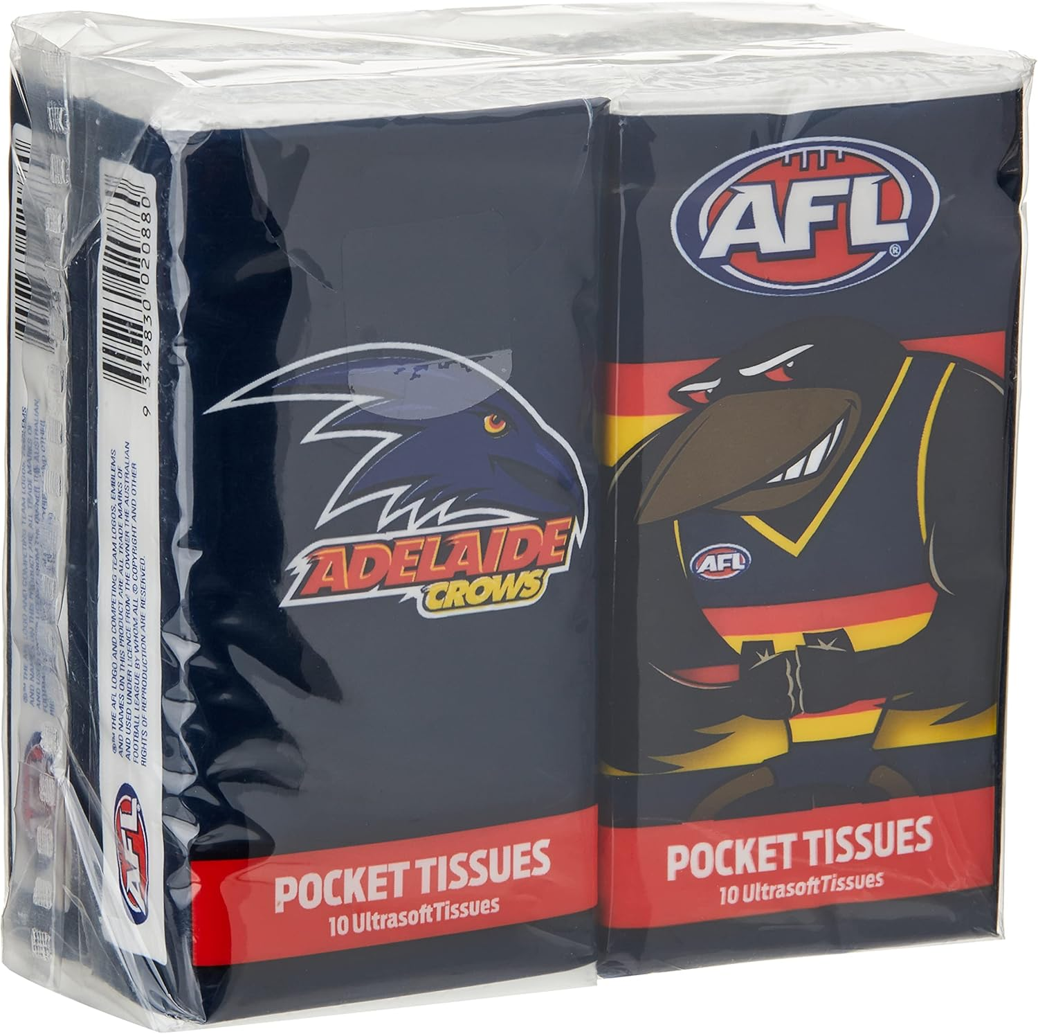 AFL Adelaide Mascot Pocket Tissues (Pack of 4)