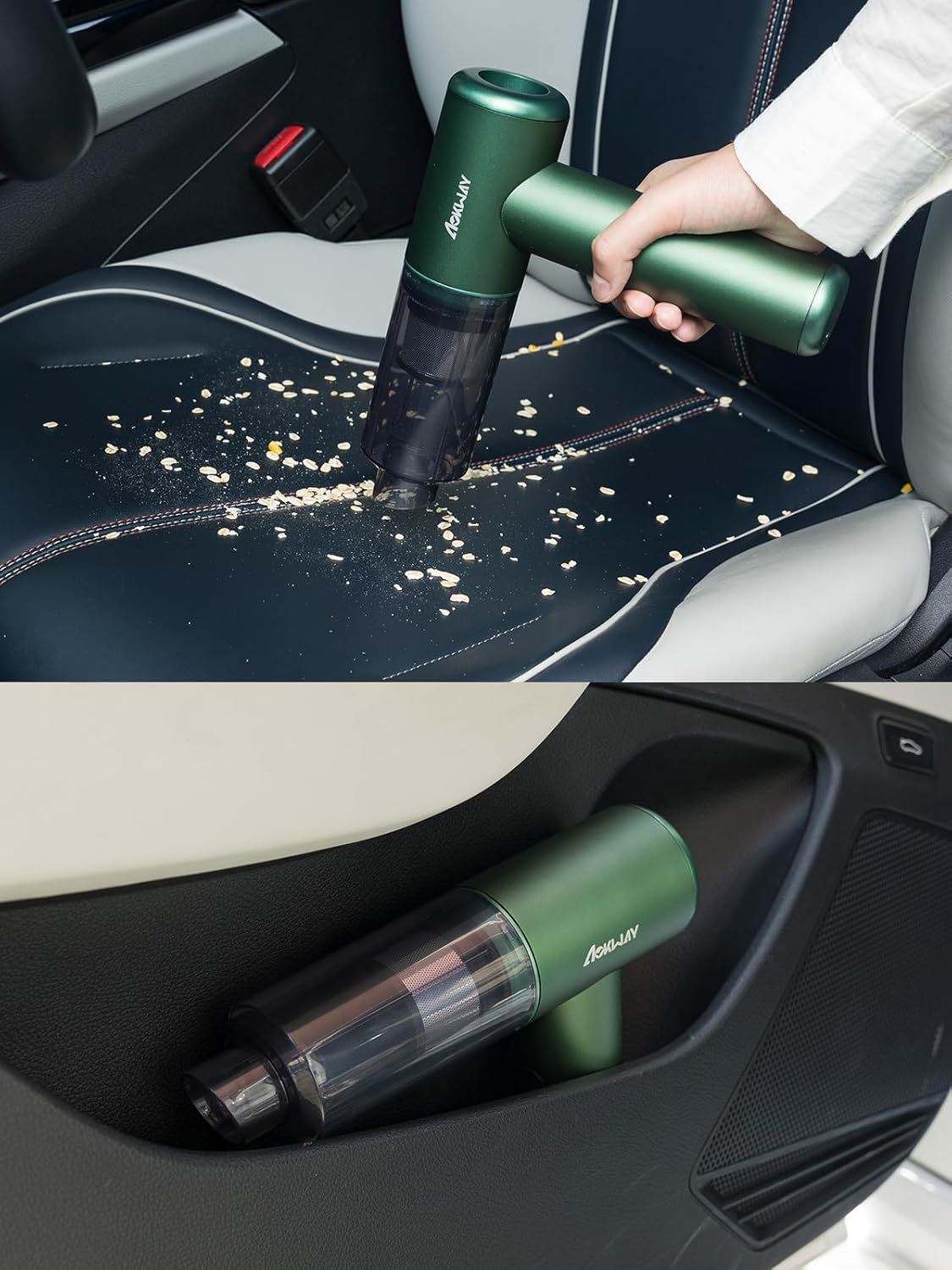 Aokway Mini Vacuum Cleaner for Car, 15000PA Powerful Suction, Rechargeable Small Car Vacuum Portable Cordless, Handheld Car Vacuum Cleaner & Air Duster for Home, Desk,Pc, Keyboard image number 6