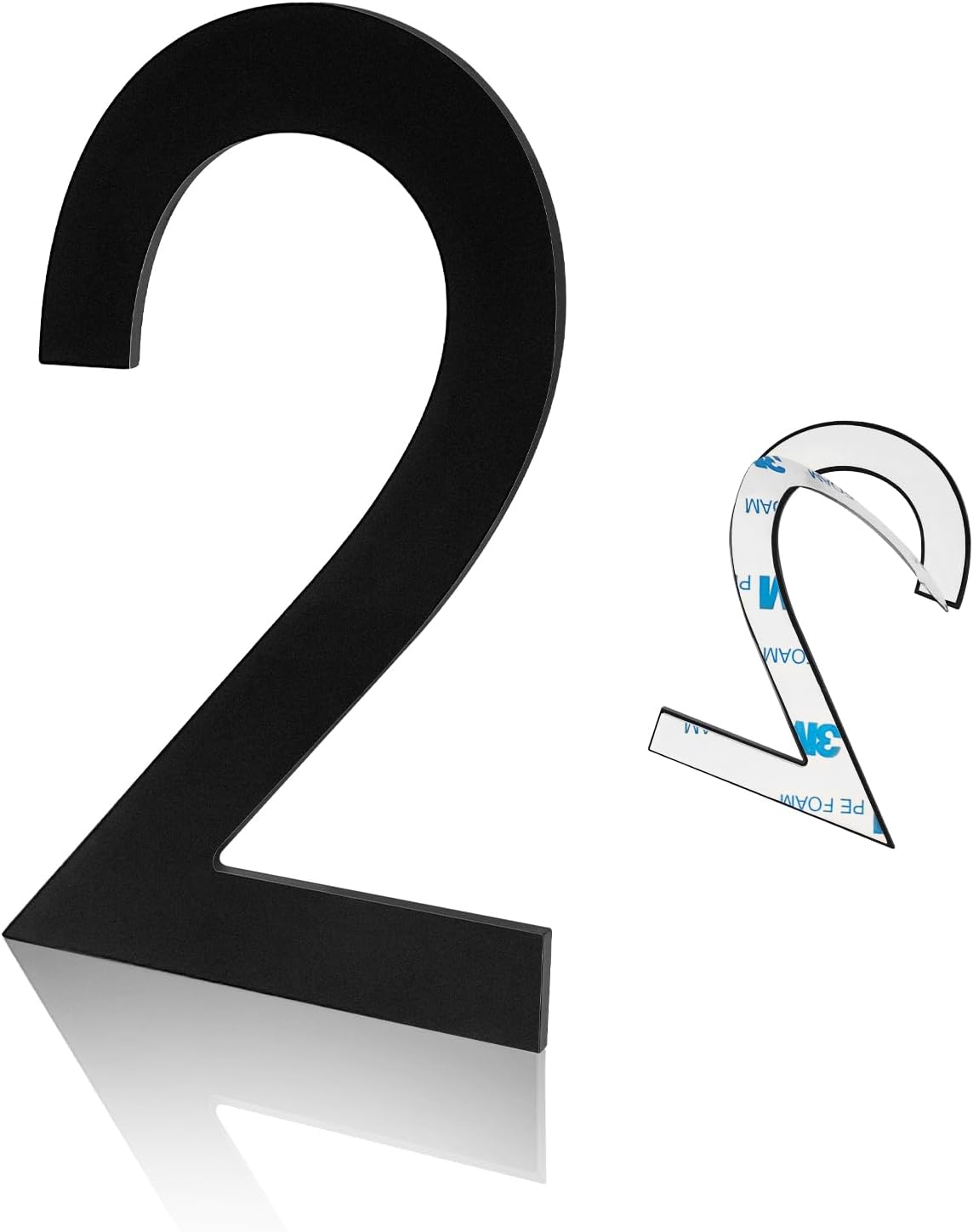 3 Inch Mailbox Number, Stainless Steel Matte Black Modern House Letter Box Numbers, Self-Adhesive Number Door Numbers for Apartments Office (3)