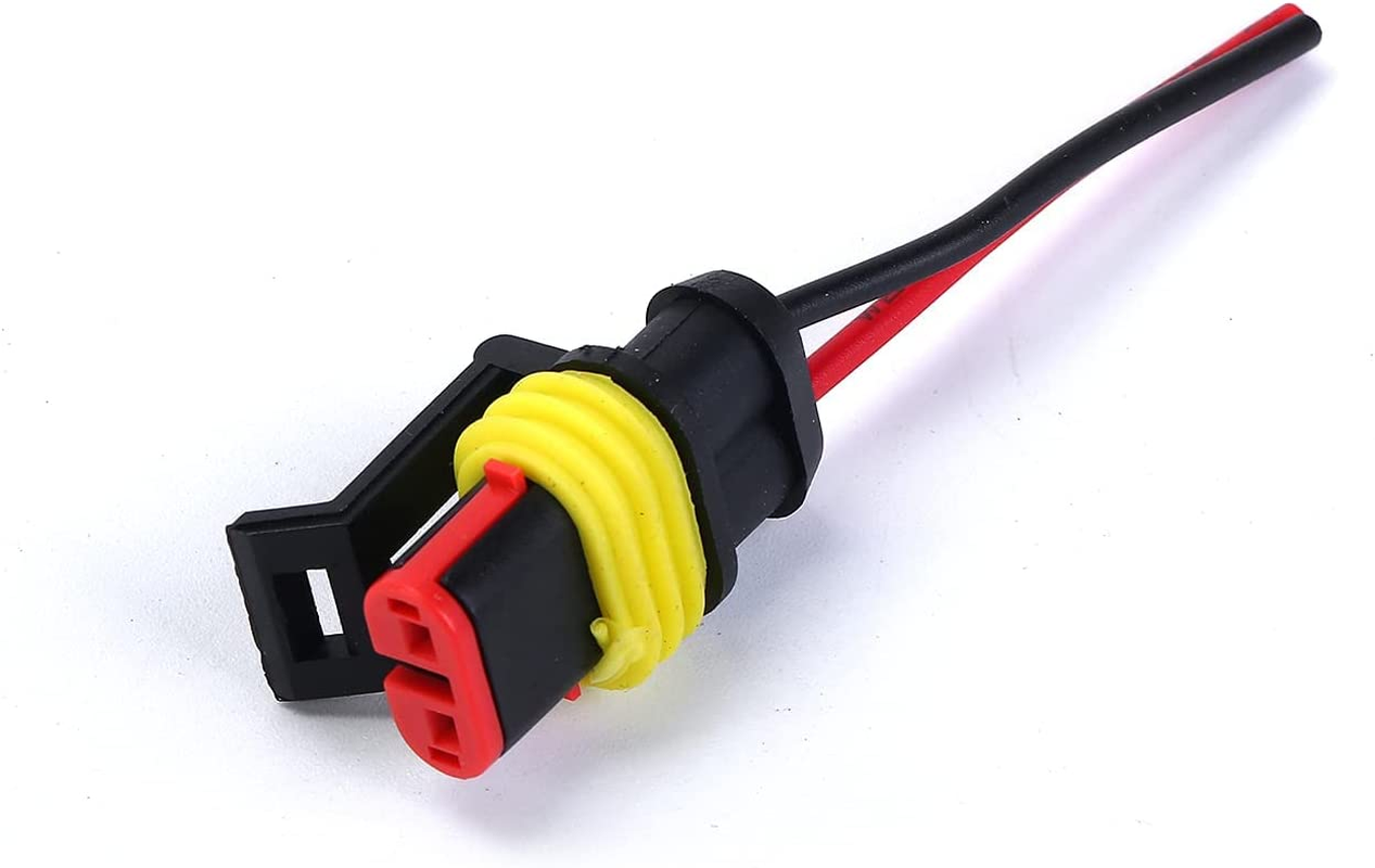 Lehom 10 Pack 2 Pin Way 20AWG Car Waterproof Electrical Connector Plug Socket Kit with 10Cm Wire AWG Marine 1.5Mm Series Terminal Connector image number 4