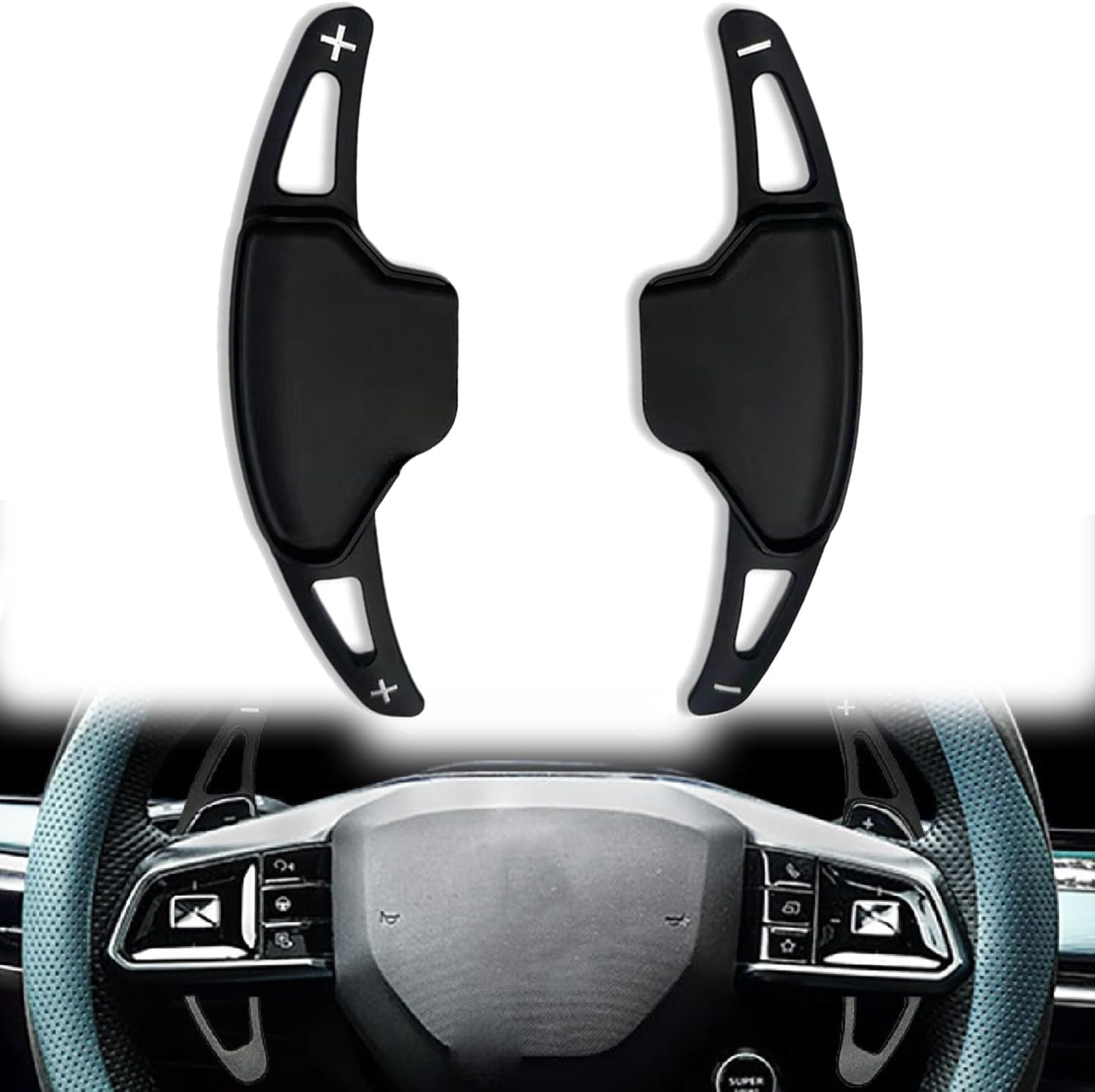 Aluminum Steering Wheel Paddle Shifter Extension Suitable for Guangqi Mitsubishi Outlander Car Steering Wheel Aluminum Alloy Modification Shift Paddles Interior Modification Parts Patch