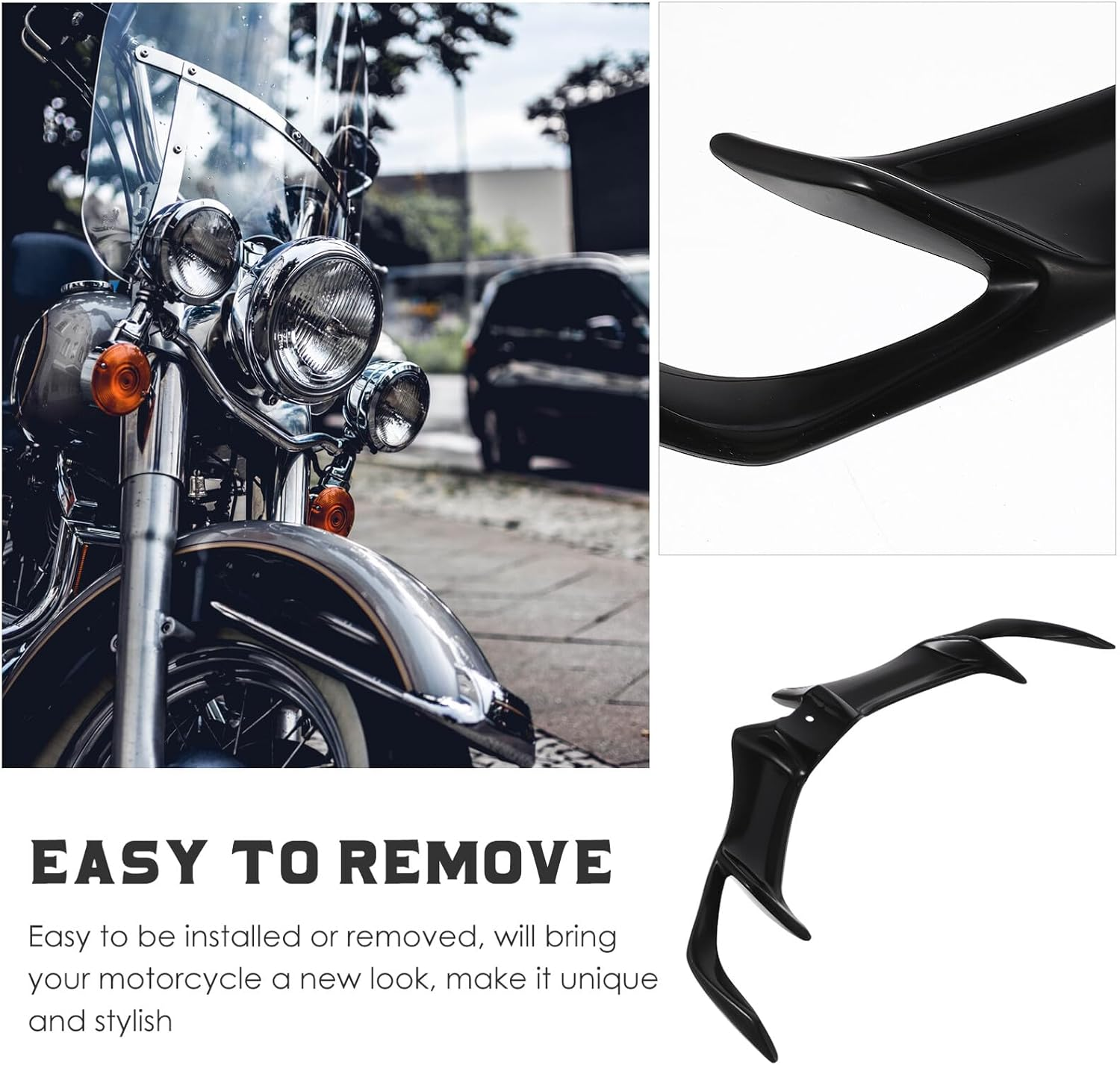 Sosoport Motorcycle Protective Cover Winglet Professional Fairing Winglet Decorative Spoiler Compatible for Yamaha Yzfr Motorcycle Accessories