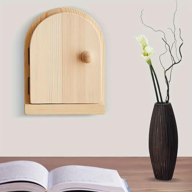 AIMALL Solid Wood Switch Protective Cover &ndash; 6.3X4.7 Inch Wall-Mounted Household Socket Decorative Frame, Anti-Electric Shock Button Cover with Pine and Burnt Paulownia Wood Options - Tung Wood image number 7