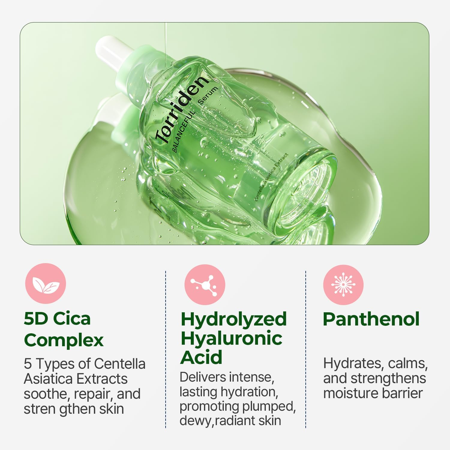 Torriden BALANCEFUL Serum 50Ml (1.69 Fl.Oz.) | Instant Soothing and Balancing Care for Sensitive Skin | 5D CICA, Hydrolyzed Hyaluronic Acid, Panthenol | Korean Facial Serum image number 6