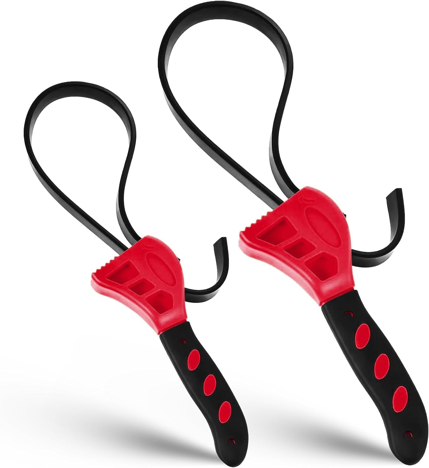 Strap Wrench Set, 2 Pcs Adjustable Rubber Strap Wrench, Oil Filter Wrench for Jar Opener, Pipe Wrench image number 5