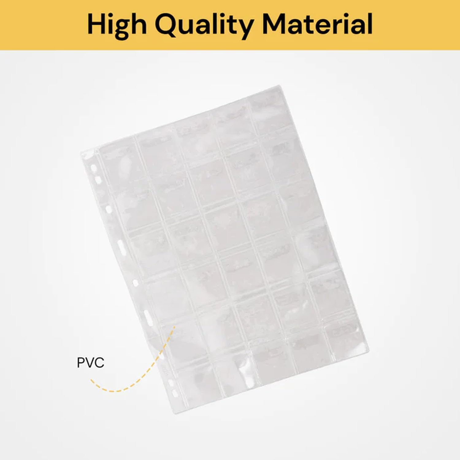 EZONEDEAL 30-Pocket Coin Pages for Collectors, Standard 9-Hole Coin Collection Pages Fit Most Binder, Coin Collecting Supplies, Coin Sleeves for Coin, Stamp, Badges Etc image number 3