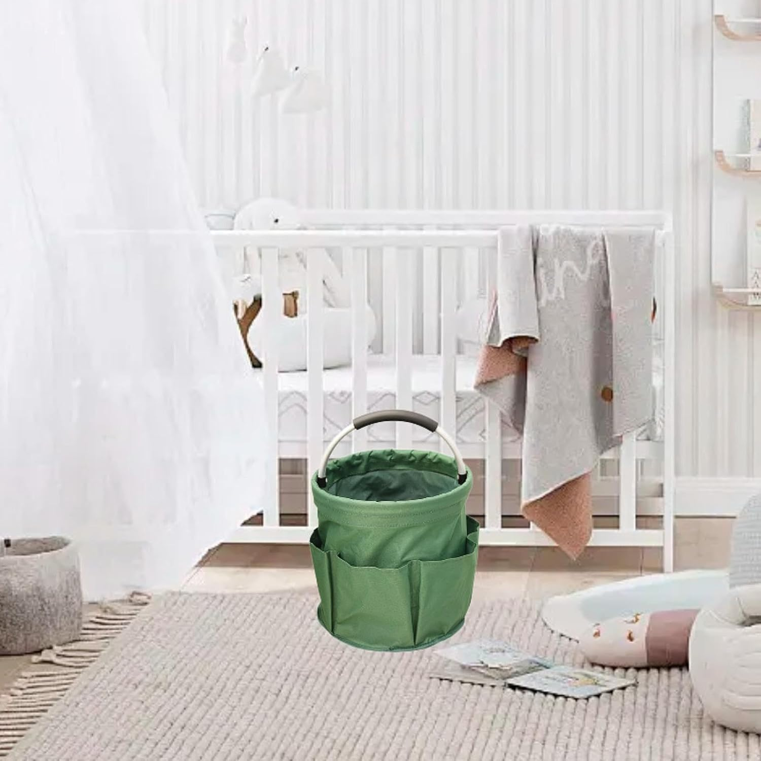 Perfk Wet Wipe Storage Basket Baby Essentials Bag Baby Milk Powder Storage Bag Nappy Pouch for Wet Wipe Mom Travel Shopping Lotions image number 2