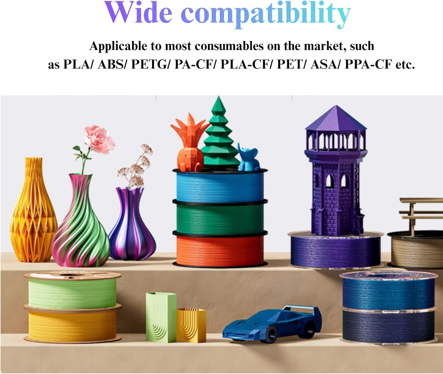 For Elegoo Build Plate Build Plate Carbon for Elegoo Centauri Carbon Build Plate for PLA, Holographic PEF, 260X271Mm, Double Sided PEF Flexible Spring Steel Sheet Plate image number 2